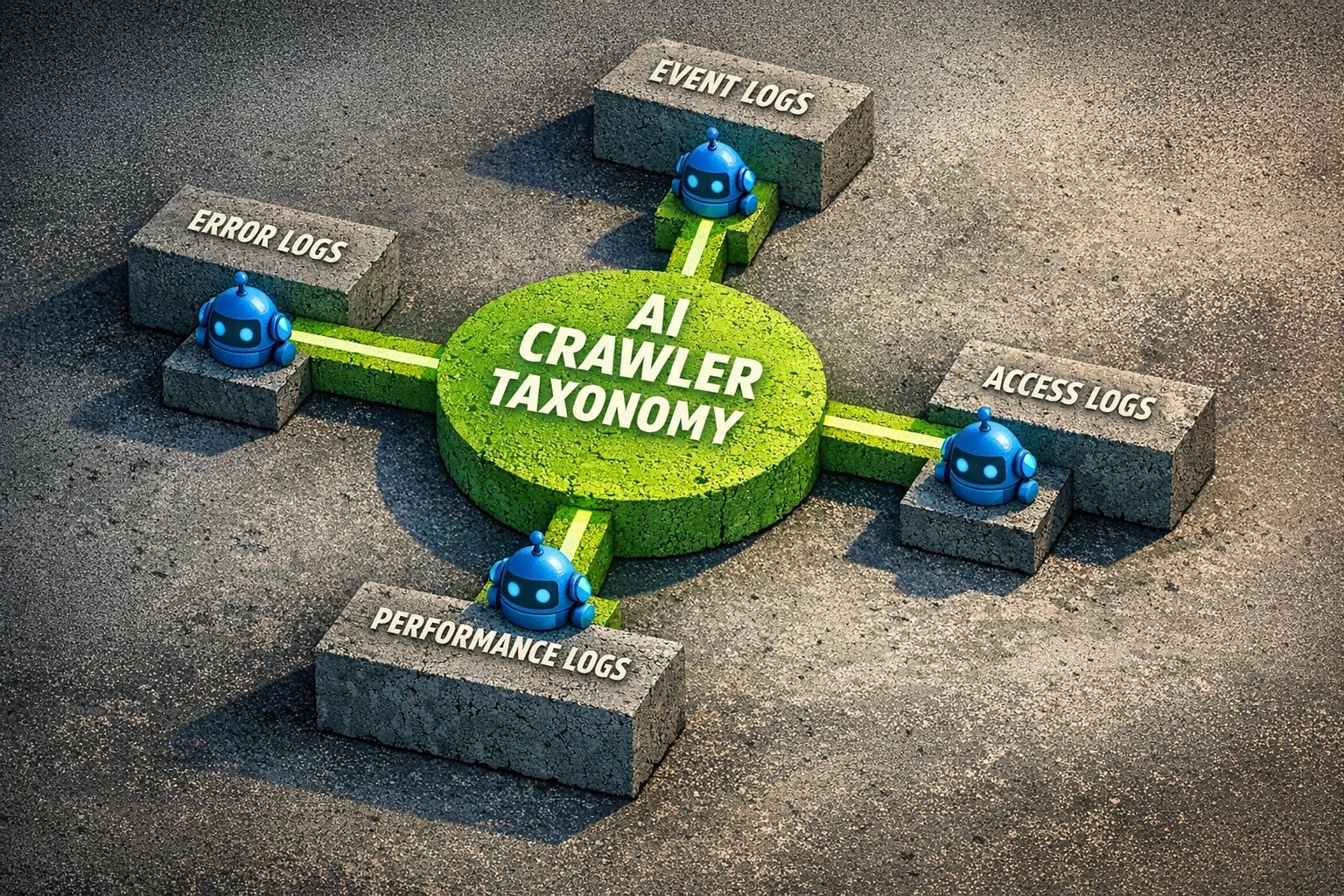 Introduces AI crawler types and the core log data points for Technical SEO.