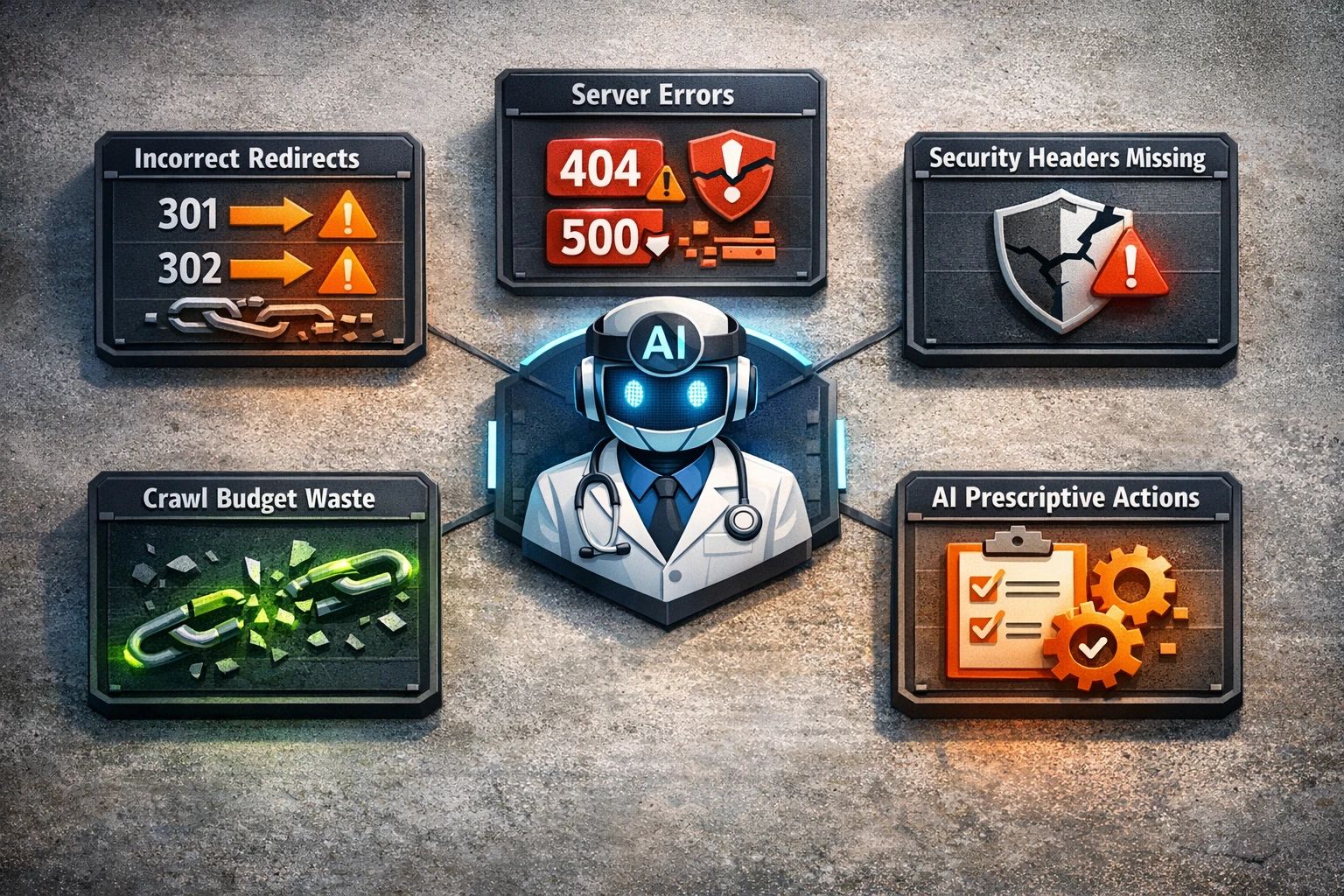 AI as a digital doctor diagnosing server and header issues and suggesting fixes.