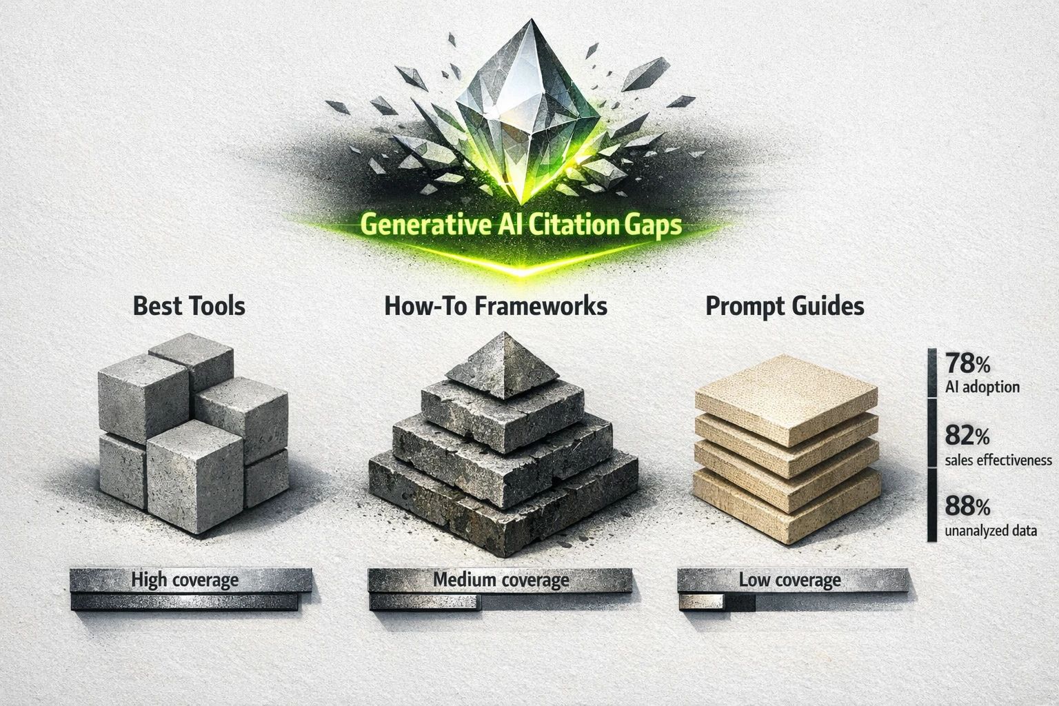 Competitive landscape comparison: visualize content coverage and identify the 'Generative AI Citation Gaps' where a content moat can be built.