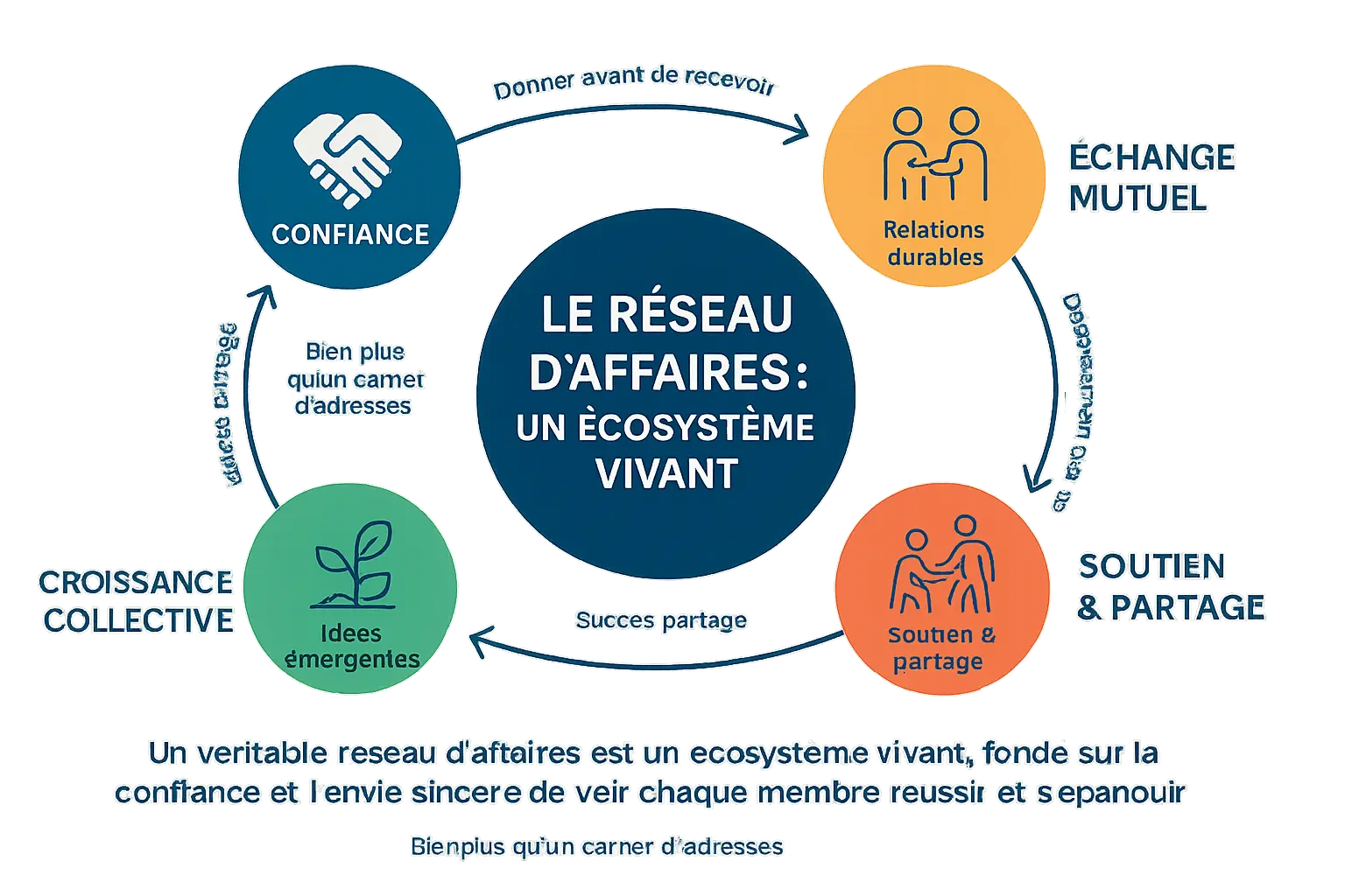 Illustration d'un réseau d'affaires collaboratif