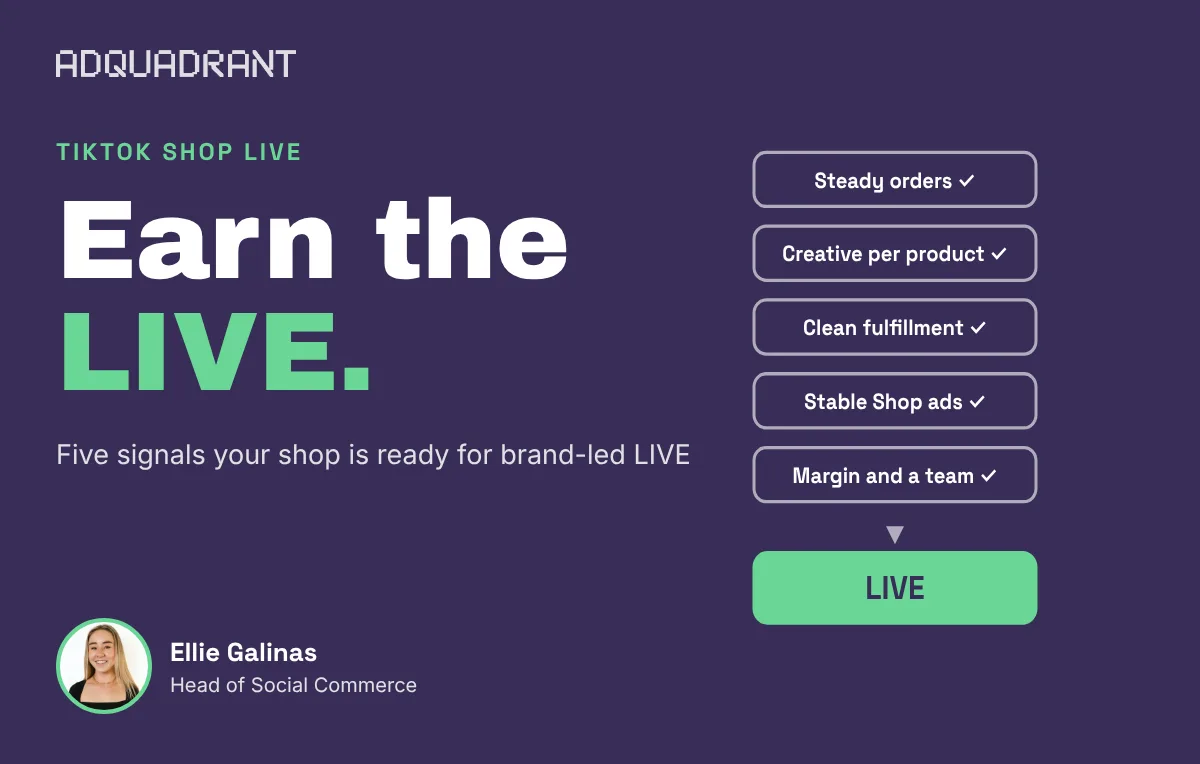 When Is a TikTok Shop Ready for Brand-Led LIVE?