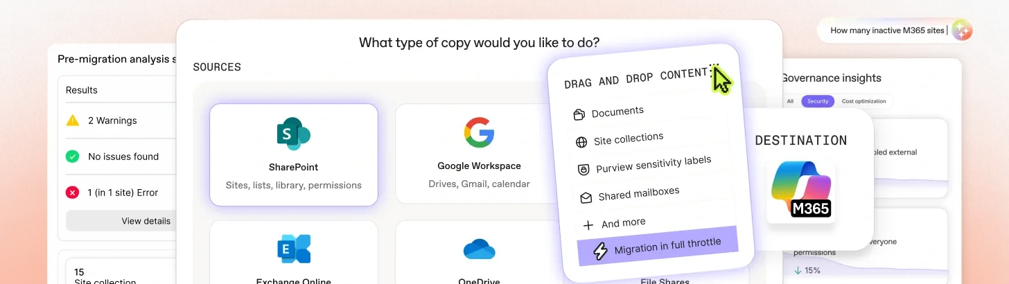 Simplify Microsoft 365 migration & governance