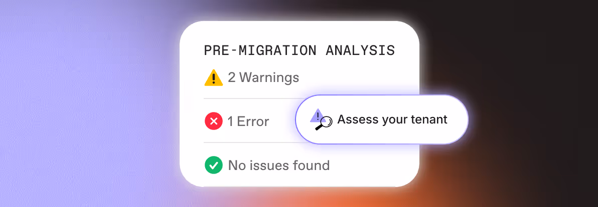 ShareGate pre-migration planning scan and assessment interface