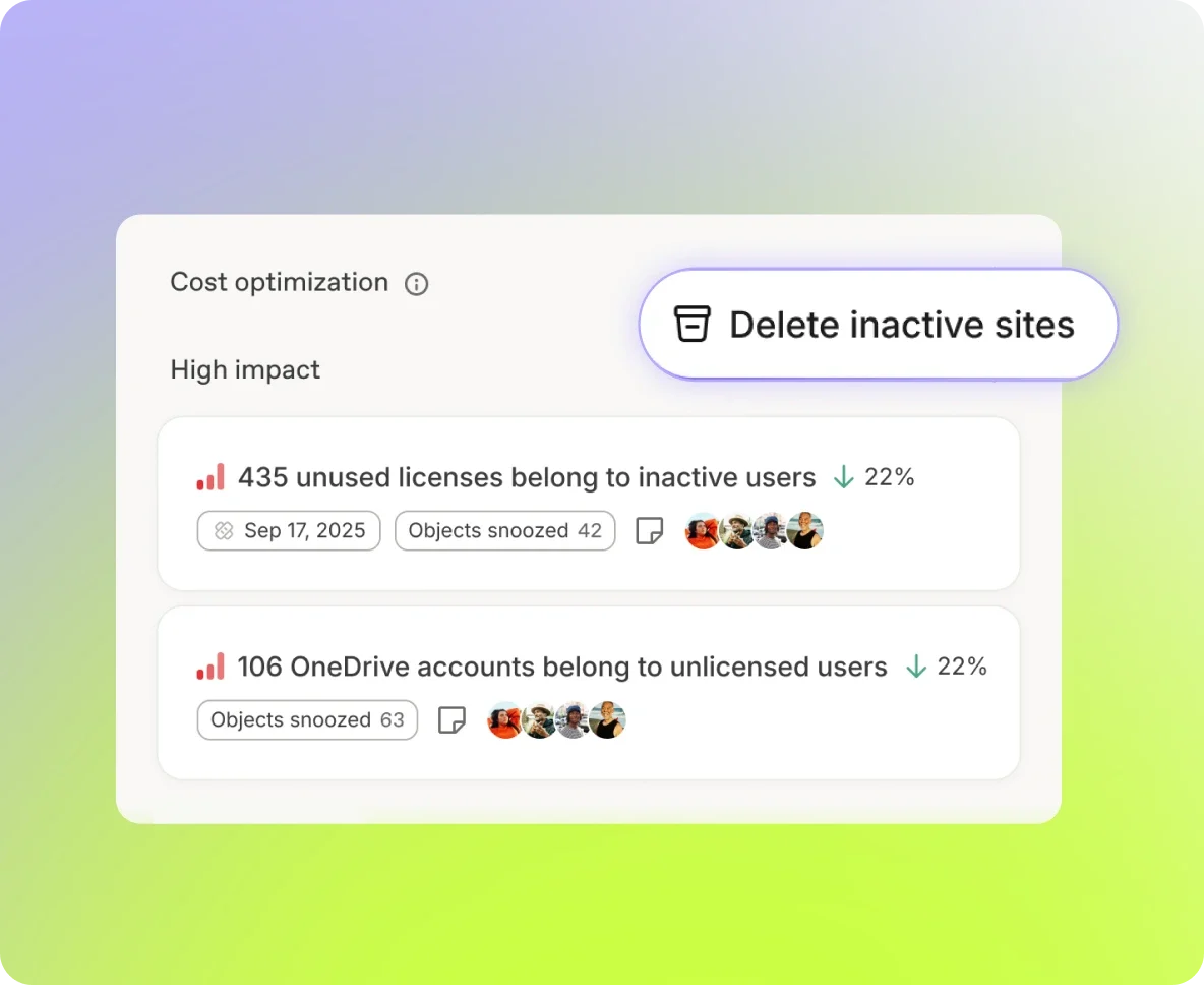 Protect Reduce Microsoft 365 usage costs