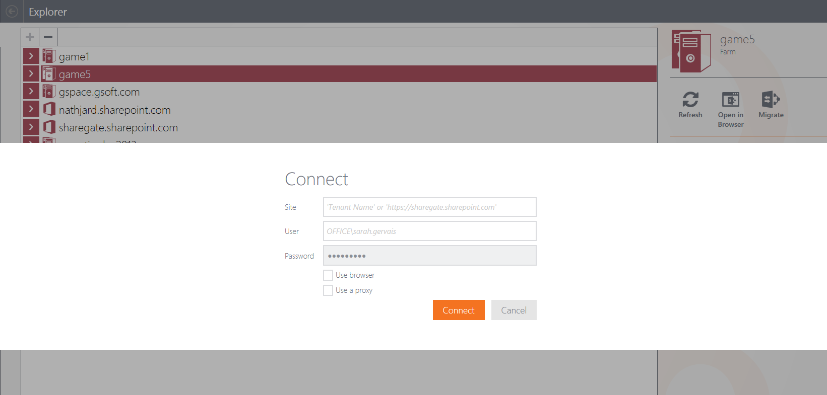 Connect to a SharePoint Site with Sharegate