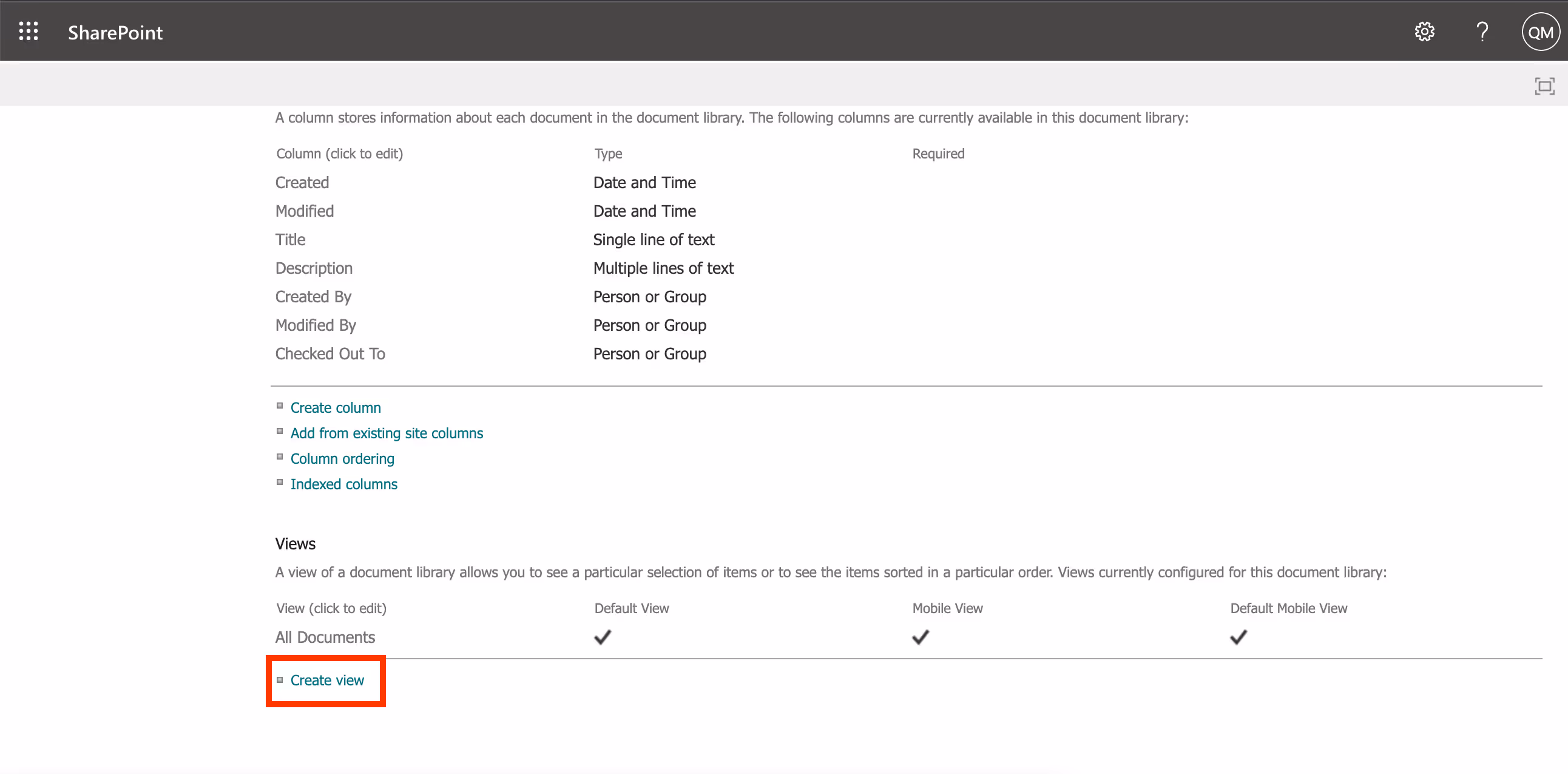 Sp Create View