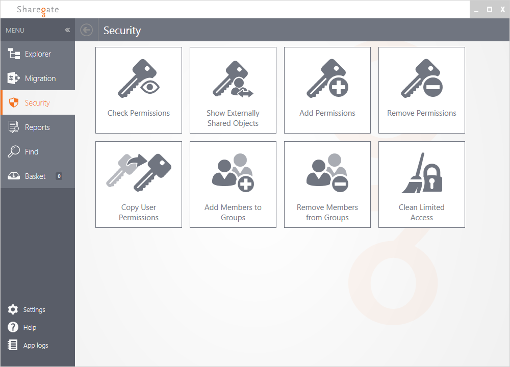 Sharegate Security Tab