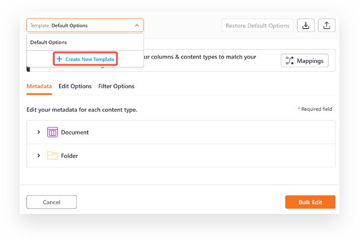Sharegate Explorer - Create New Template
