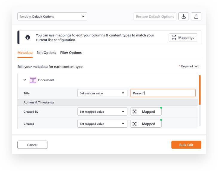 Sharegate Explorer - Bulk Edit Metadata