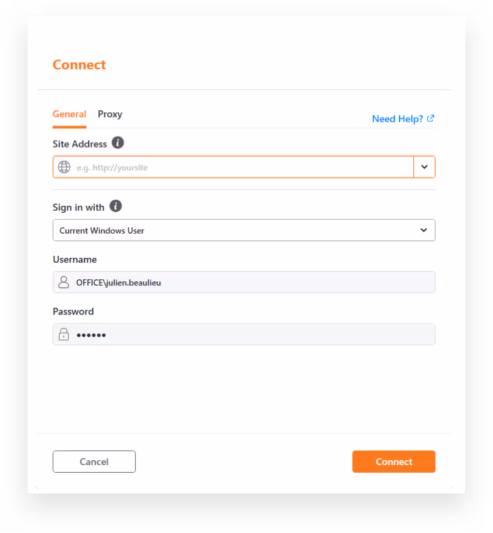Connect your environment Sharegate