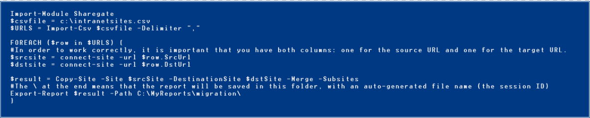 Migrate sharepoint site collections powershell