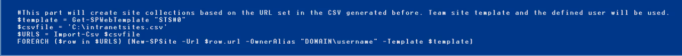 Migrate sharepoint site collections powershell