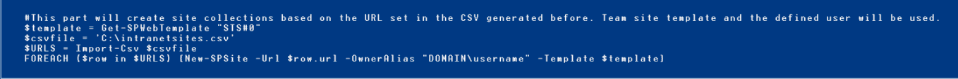 Migrate sharepoint site collections powershell