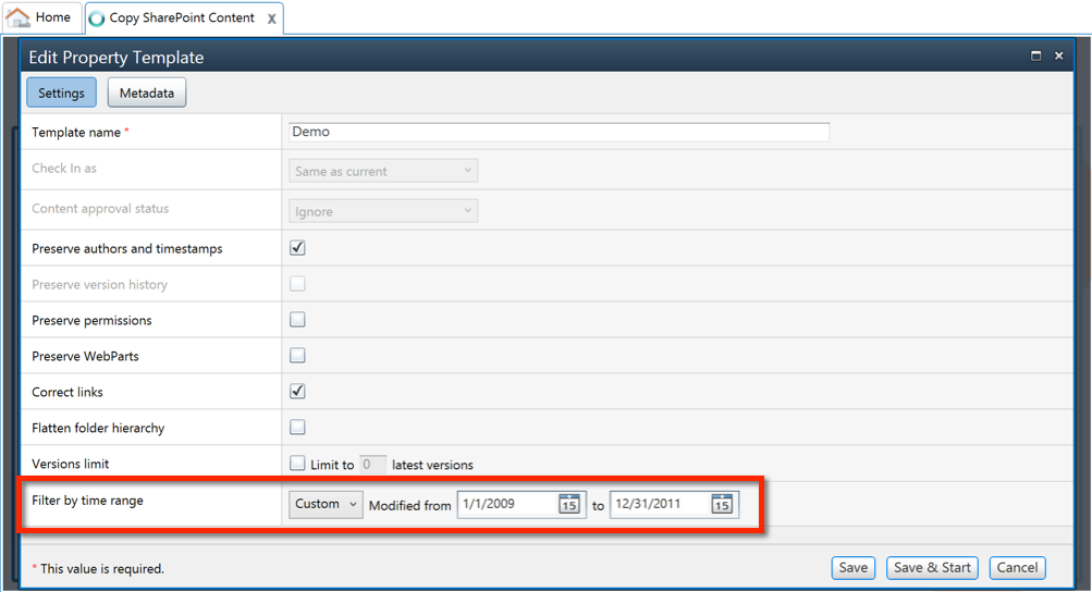 Sharegate SharePoint Migration Filter Content