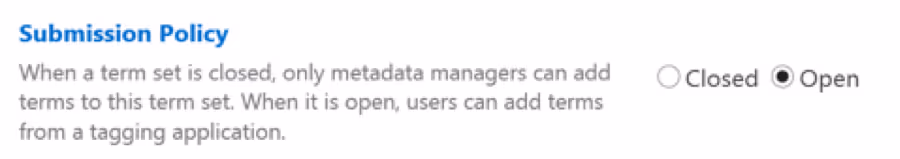 SharePoint Term Store Submission Policy Sharegate