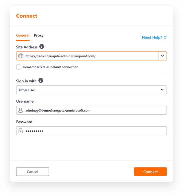 Connect to your environment