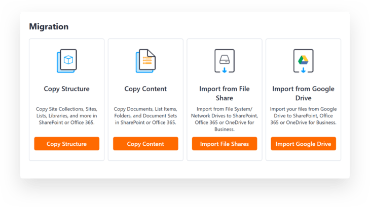 Sharegate Copy Structure