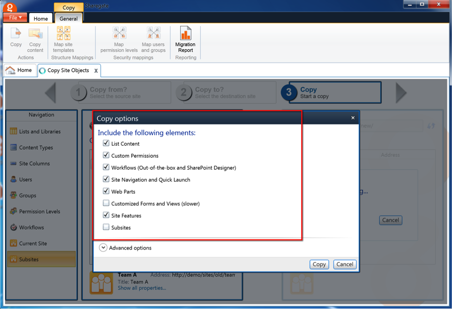 Sharegate Release Migrate SharePoint Sites