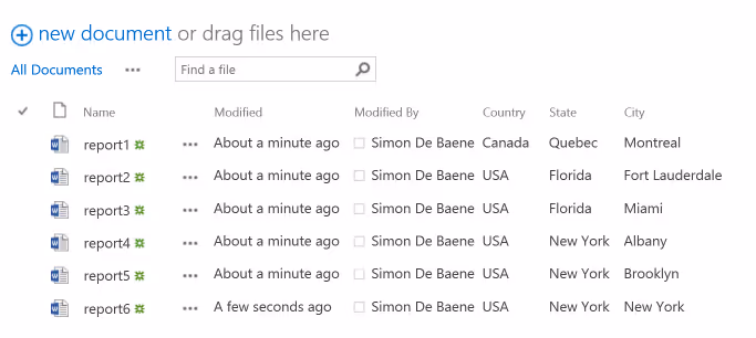 Destination Document Library after migration