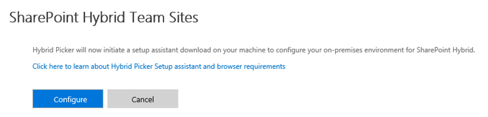 SharePoint 2016 Hybrid Team Sites