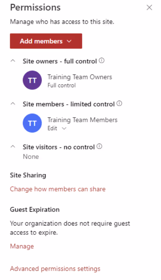 Site Permissions