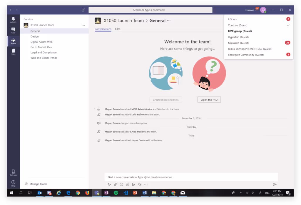 Collaborating with external users in Teams