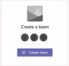Button for create a team