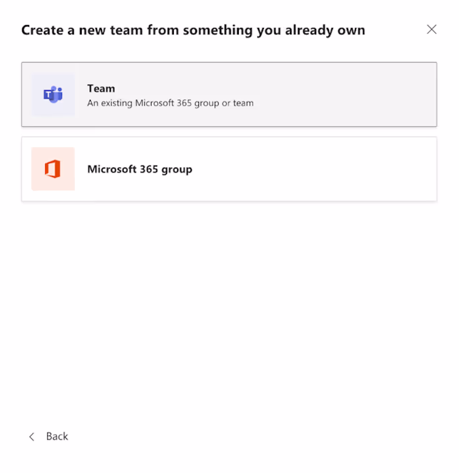 Create A New Team From Something You Already Own