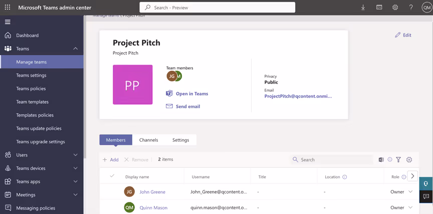 How To Use Microsoft Teams Admin Center Team Profile
