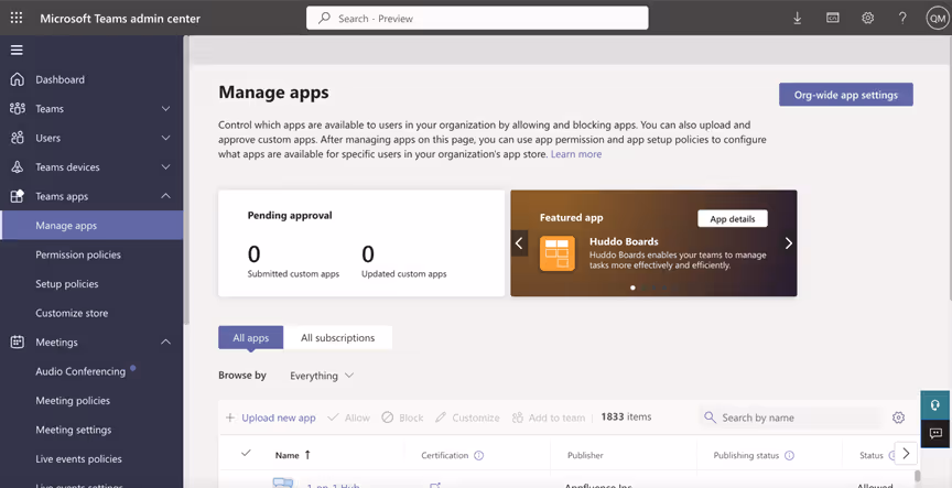 How To Use Microsoft Teams Admin Center Manage Teams Apps
