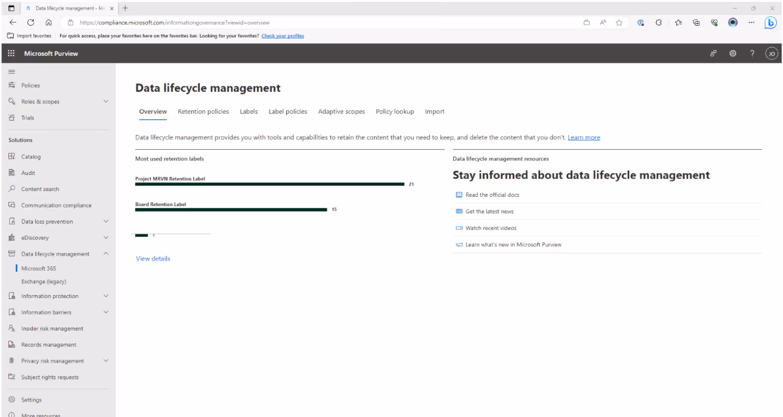 Purview Dlm Admin Center