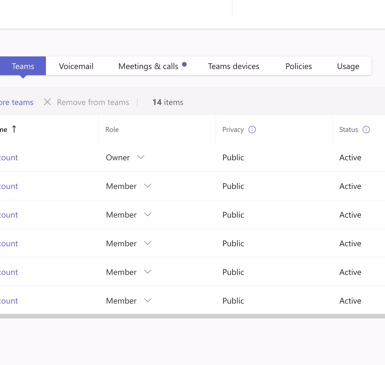 Assigning a role to a team member in Microsoft Teams Admin Center