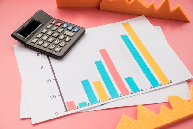 Gráfico de estadísticas con calculadora