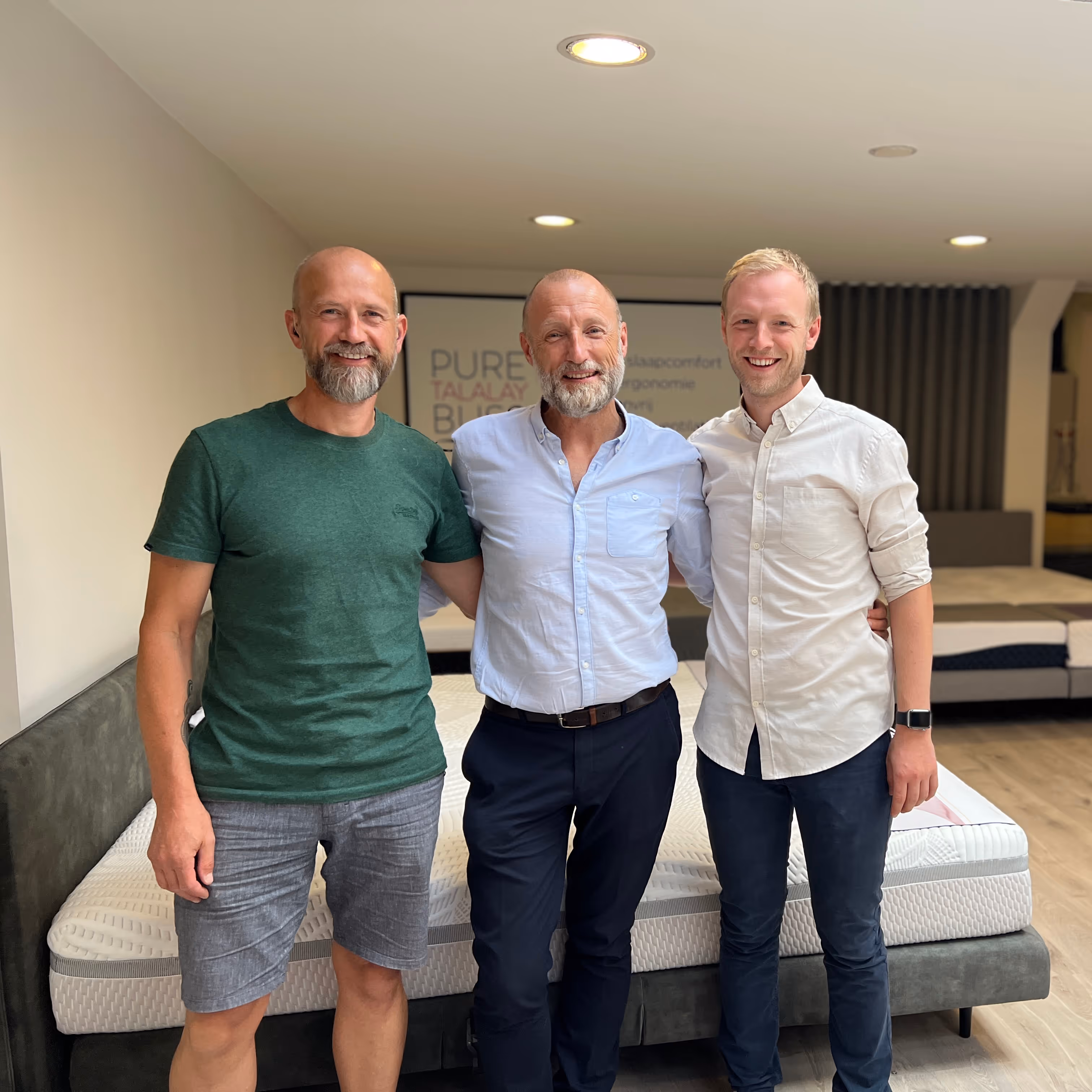 Teamfoto met Christ Verthe, Sander Verthe en Rik Osselaer.