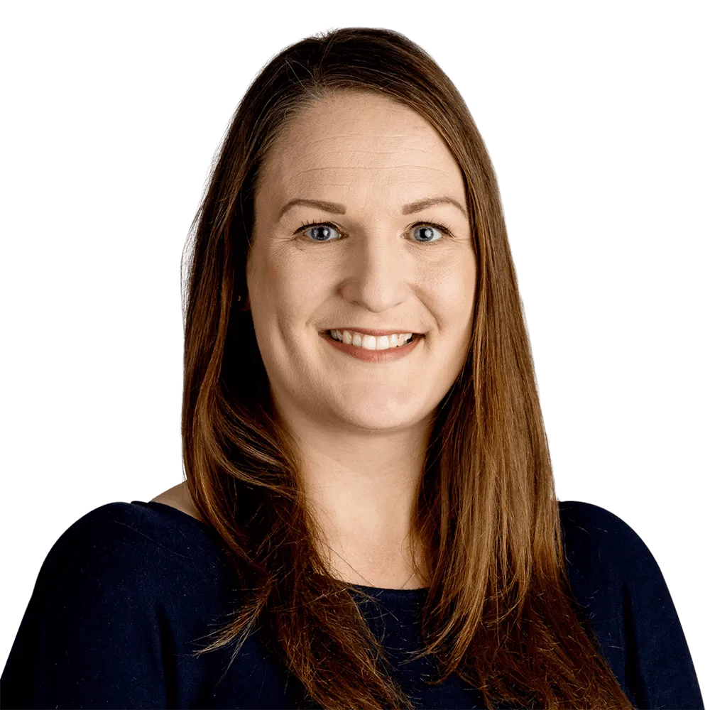 A headshot of Katherine Douse facing the camera and smiling.