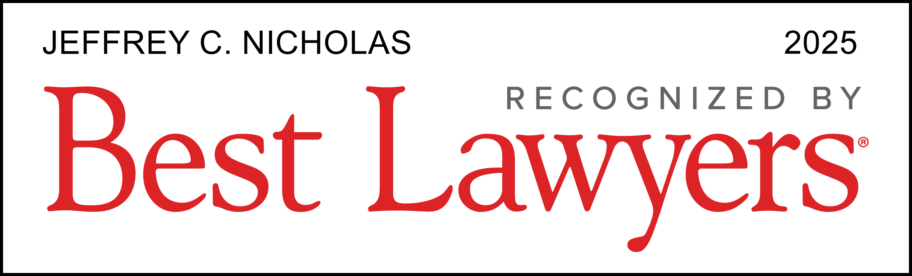 Best Lawyers 2025 - Jeff Nicholas