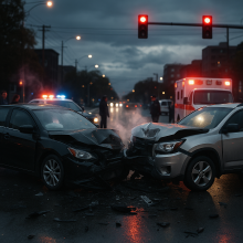 Car accident in New Milford