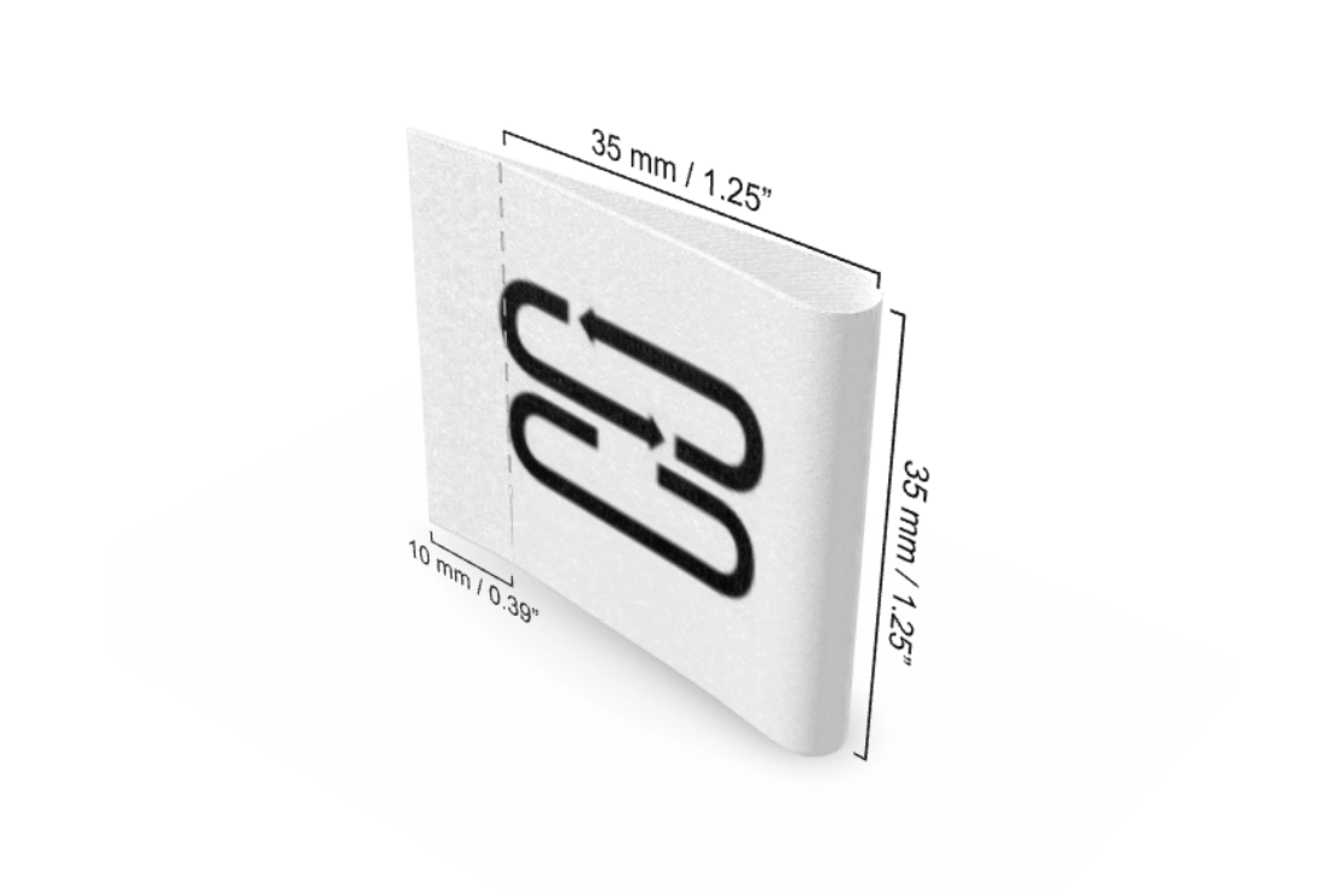 Club Zero clothing label tag mockup