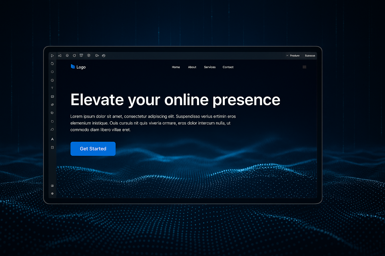 A stock image of website design