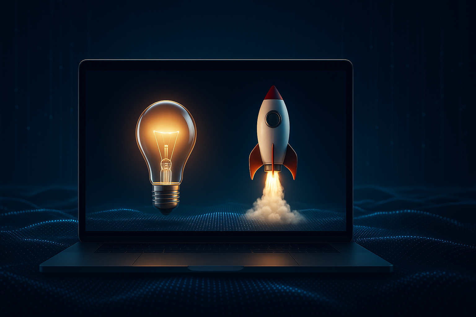 Idea to Launch stock image