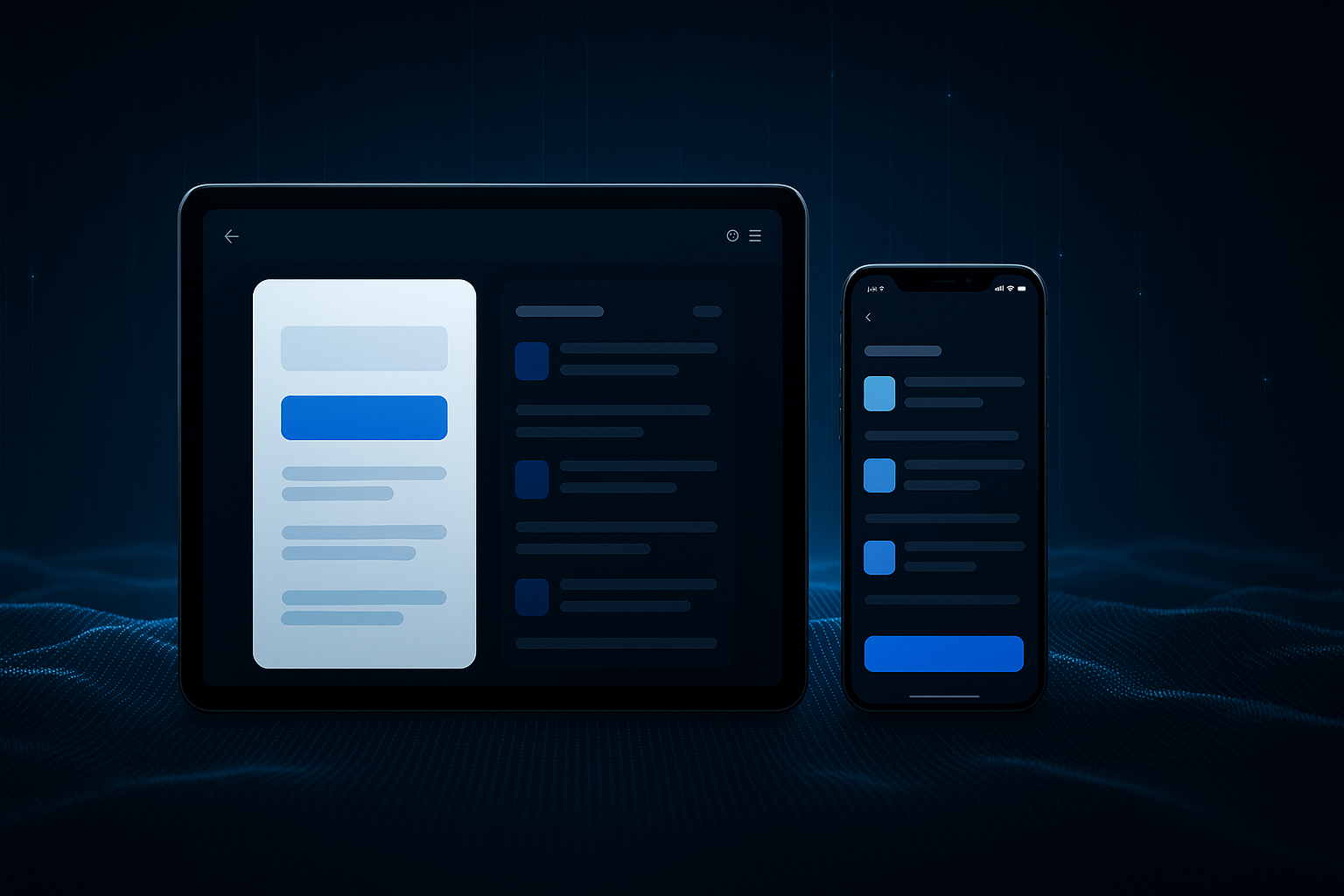 A stock image of app development