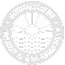 Seal of Connecticut Department of Energy and Environmental Protection featuring a sun rising over water and land.