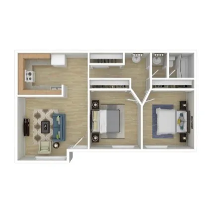 2x1 Flat layout