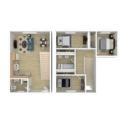 3x1.5 Townhome layout