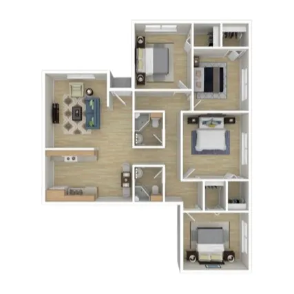 4x2 Flat layout