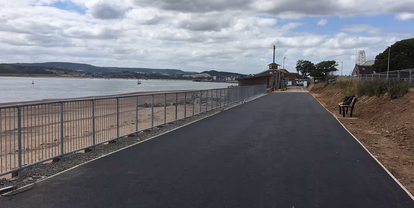 Exmouth seawall foundation