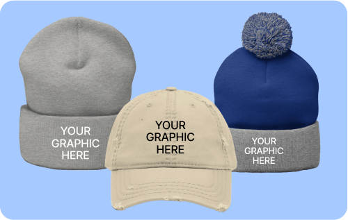 Collection of hats including beanies and baseball cap