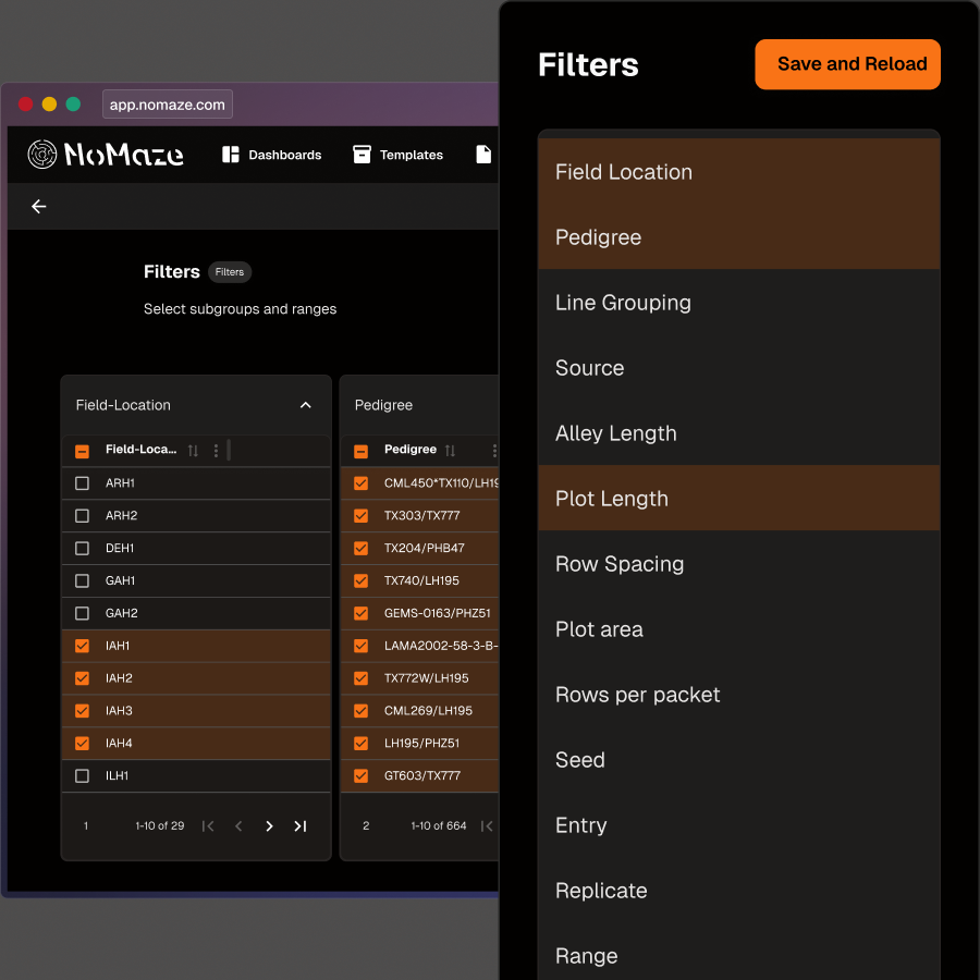 Product screen