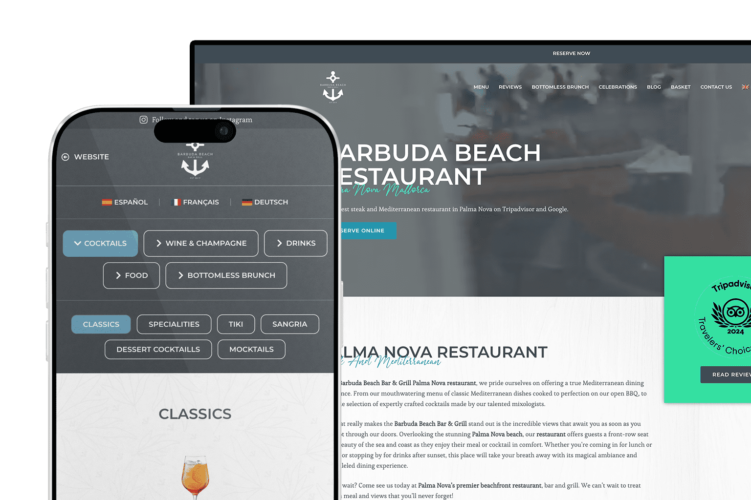 Restaurant website packages