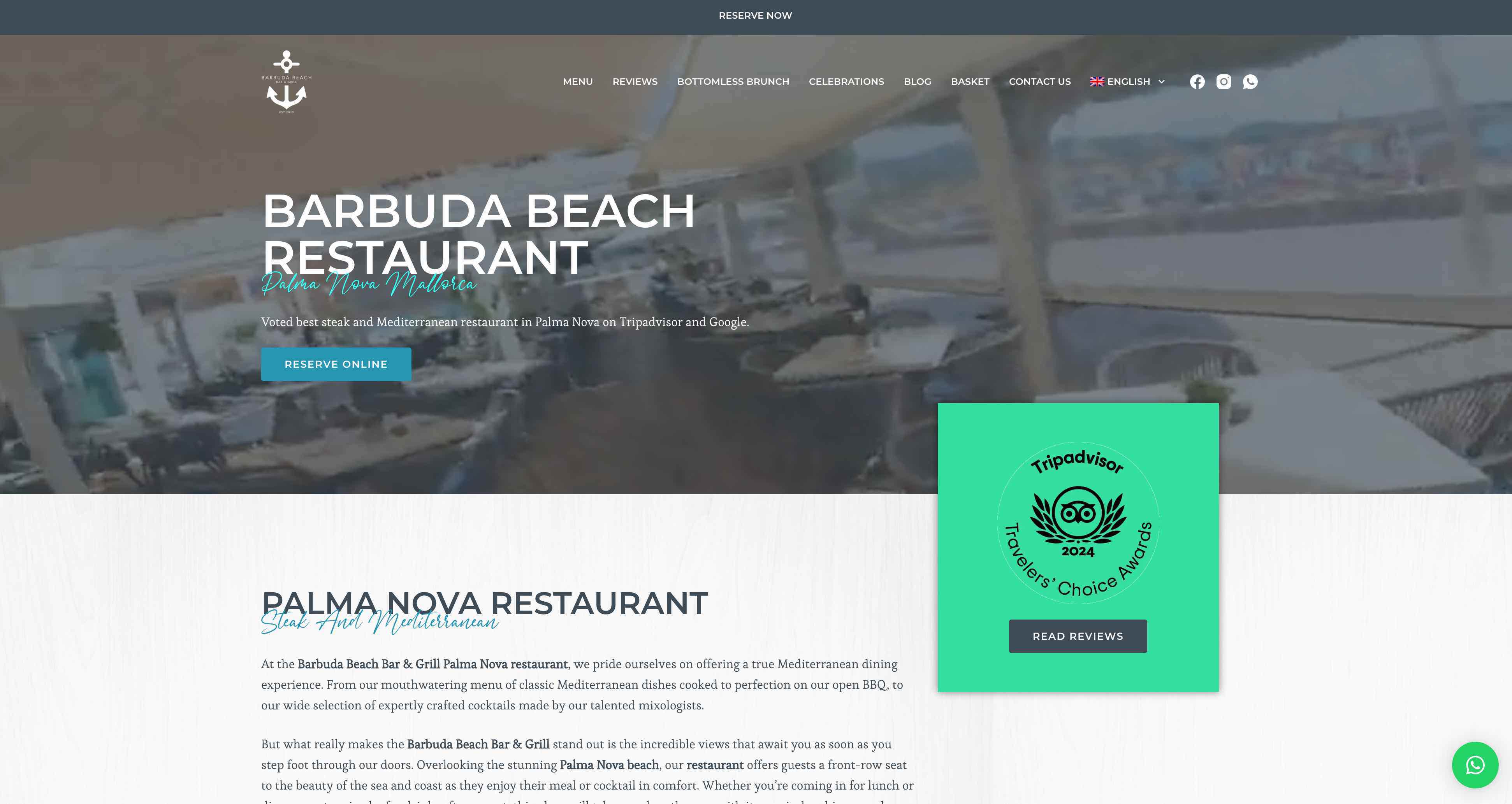 Barbuda Restaurant website
